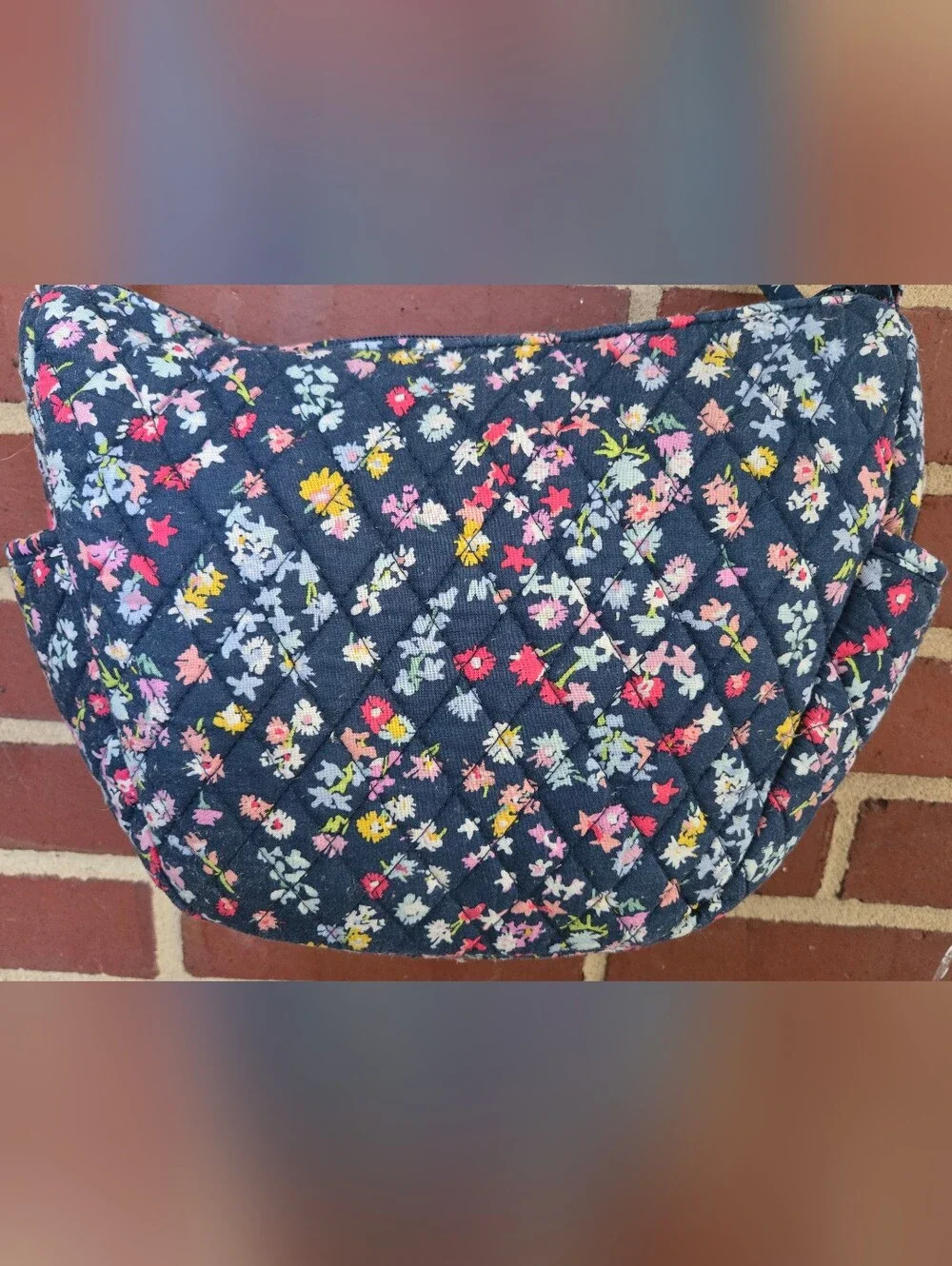 Vera Bradley Scattered Wildflowers Retired Floral Quilted Crossbody Bag Cotton